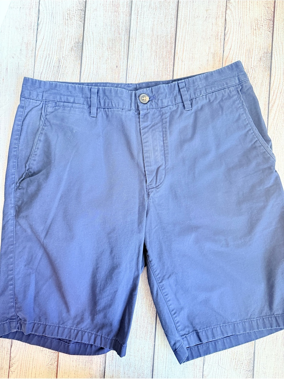 BONOBOS Blue Flat Front Shorts 32
